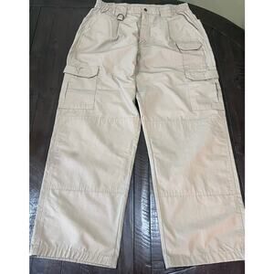 Propper Tactical Cargo Pants 36x34 Khaki Double Knee Elastic Waist Workwear